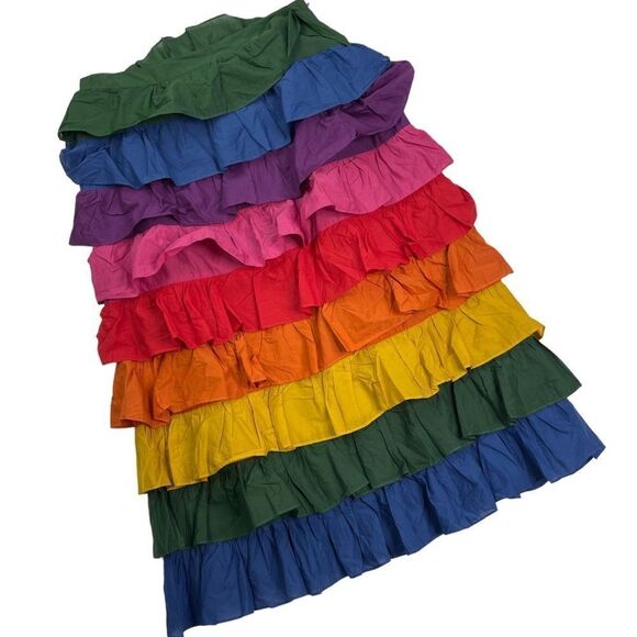 FARM Rio Color Blocked Tiered Midi Skirt - Picture 6 of 10